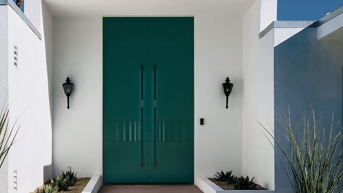 Moderne Haustüren in Grün