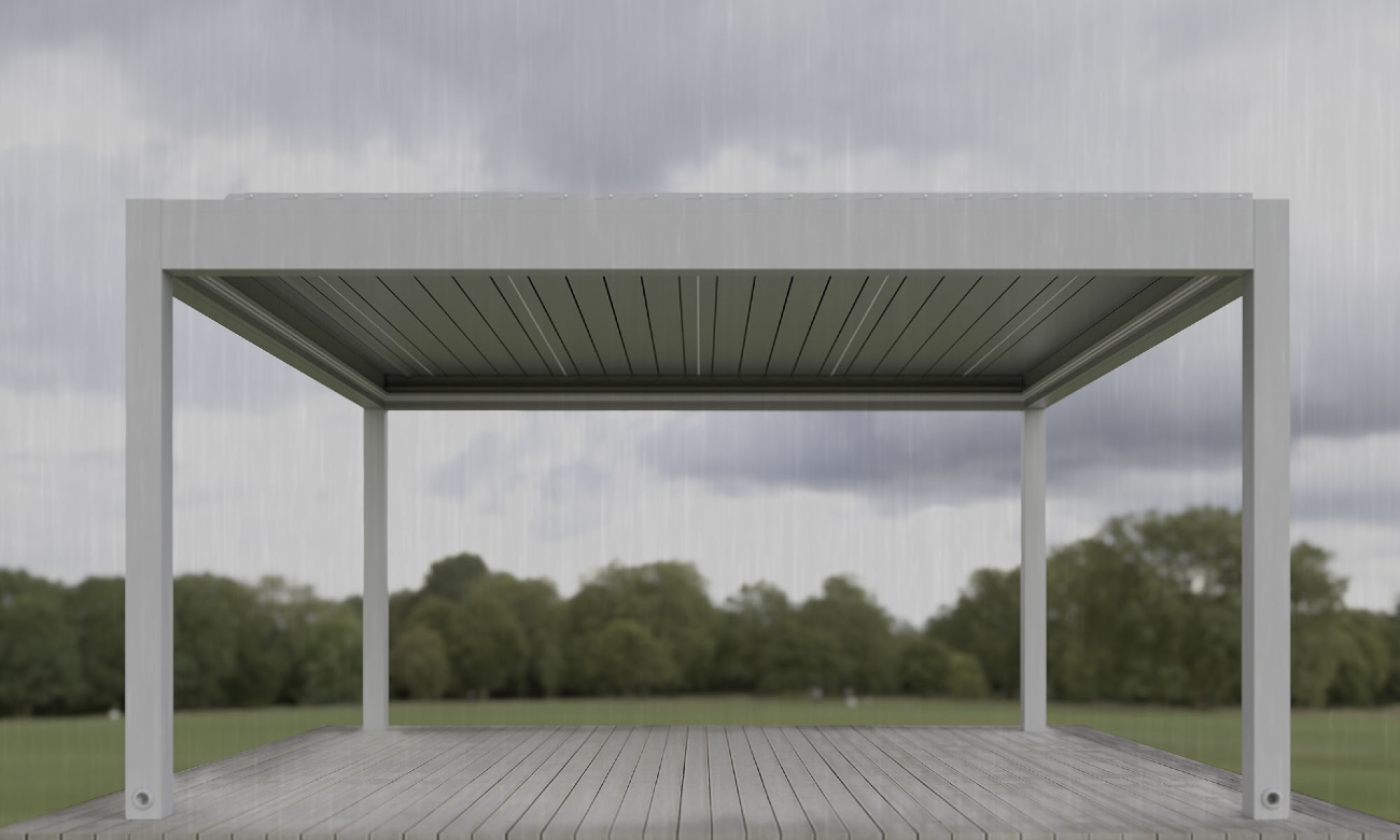 Pergola mit Regenschutz