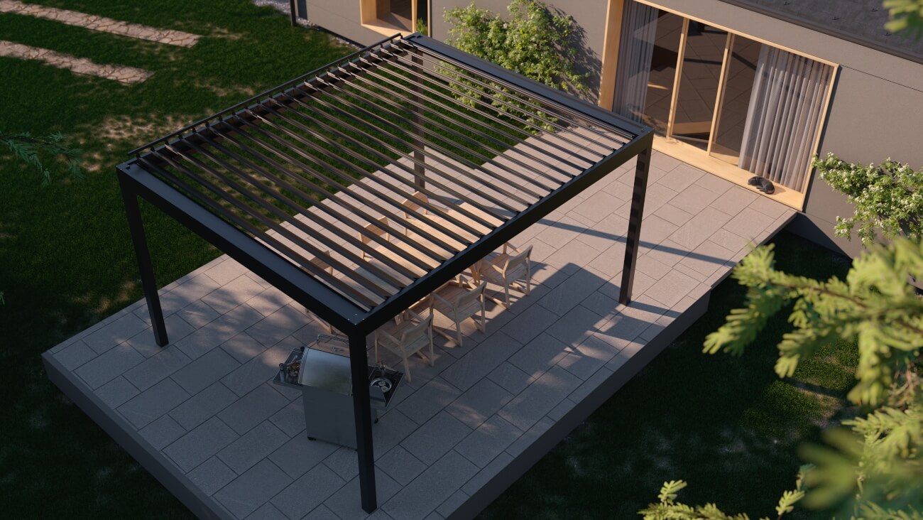 Terrassenüberdachung Lamellen