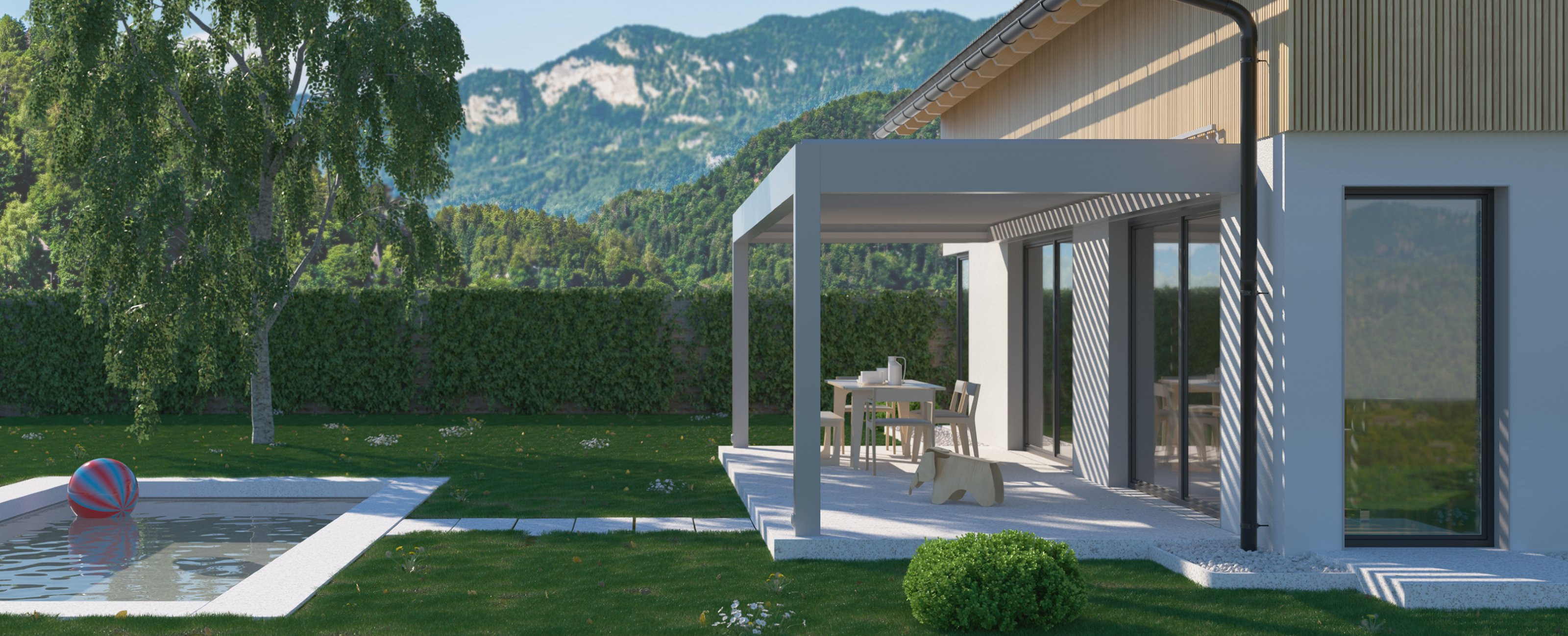 Pergola am Haus